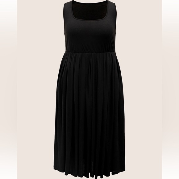 BloomChic Plus Size XL Supersoft Essentials Solid Gathered Tank Dress us14-16 - Picture 7 of 8